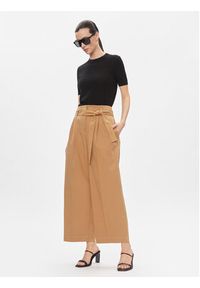 BOSS - Boss Spodnie materiałowe Tenoy 50505609 Beżowy Tapered Fit. Kolor: beżowy. Materiał: bawełna