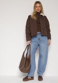 Born2be - Niebieskie Jeansy z Bawełną w Stylu Balloon Vilinevera. Okazja: na co dzień. Kolor: niebieski. Styl: casual #3