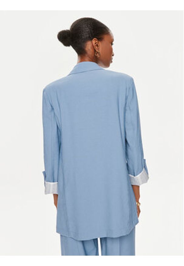 TwinSet - TWINSET Marynarka 241TF2040 Niebieski Regular Fit. Kolor: niebieski. Materiał: wiskoza