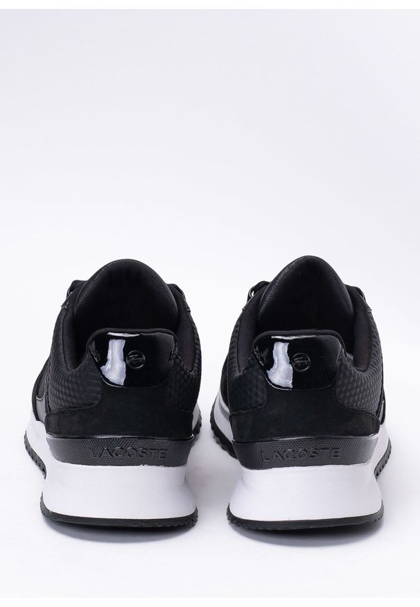 Sneakersy męskie czarne Lacoste Joggeur 2.0. Kolor: czarny. Materiał: dzianina. Sezon: lato. Sport: bieganie