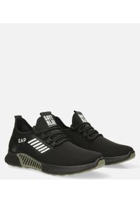 Casu - czarne buty sportowe sznurowane casu 204/45b+w. Kolor: czarny #1