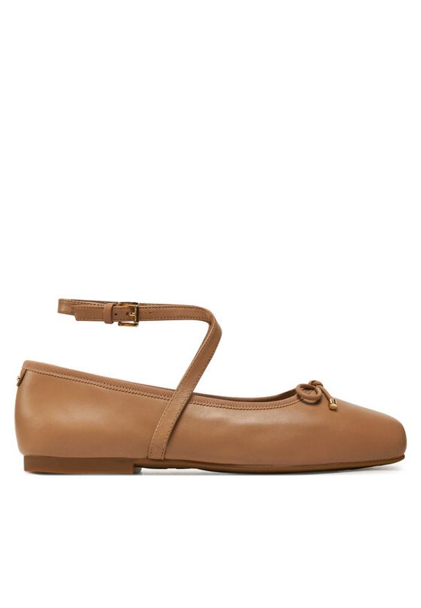 Michael Kors Baleriny Collette Leather Ballet Flat 40T4CTFP1L Brązowy. Kolor: brązowy. Materiał: skóra