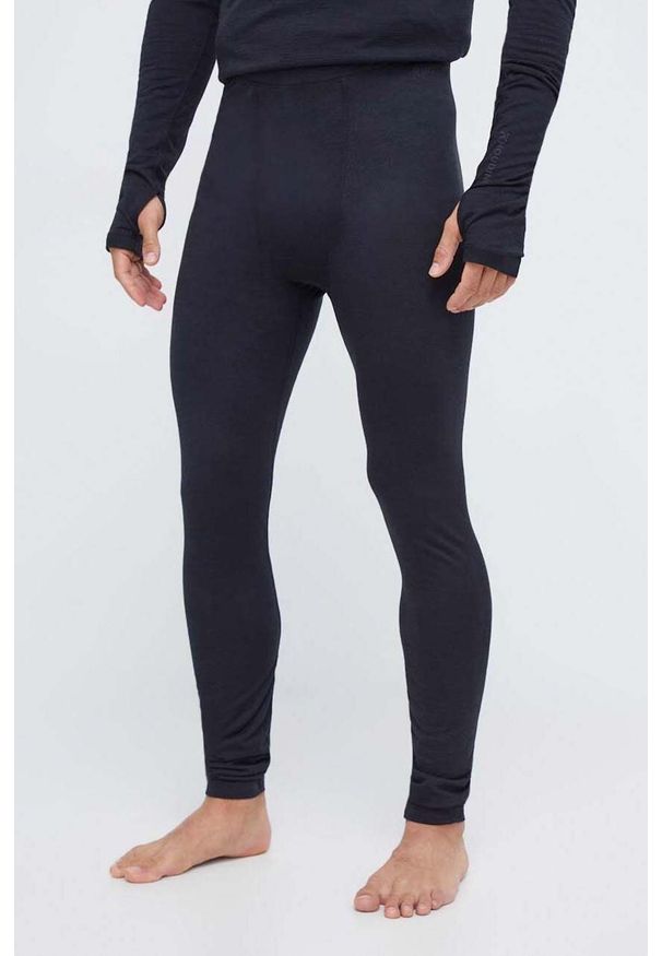 Houdini legginsy funkcyjne Desoli Light męskie kolor czarny. Kolor: czarny. Materiał: wełna, skóra, dzianina, materiał