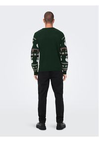 Only & Sons Sweter Xmas Santa 22023994 Zielony Regular Fit. Kolor: zielony. Materiał: syntetyk