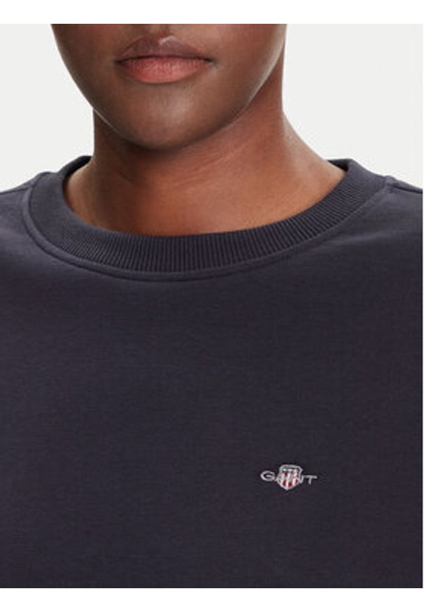 GANT - Gant Bluza Shield 4201414 Granatowy Relaxed Fit. Kolor: niebieski. Materiał: bawełna