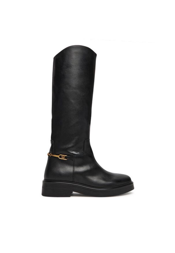 TOMMY HILFIGER - Tommy Hilfiger Oficerki Horsebit Riding FW0FW08863 Czarny. Kolor: czarny. Materiał: skóra