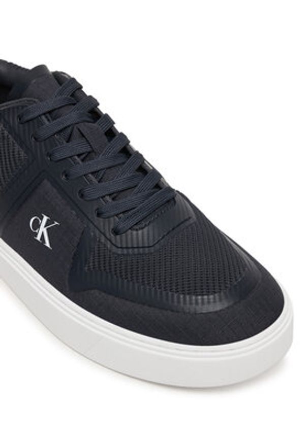 Calvin Klein Sneakersy Classic Cups Laceup Knit HM0HM02130 Czarny. Kolor: czarny. Materiał: materiał