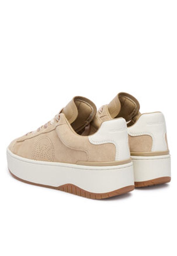 MICHAEL Michael Kors Sneakersy Dootie 43T6DTFS1S Beżowy. Kolor: beżowy. Materiał: zamsz, skóra