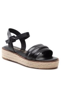 Espadryle Tamaris 1-28250-28 Black 001. Kolor: czarny. Materiał: skóra