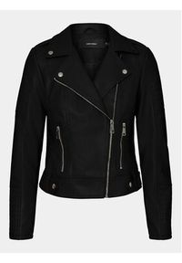 Vero Moda Kurtka z imitacji skóry Kerri 10228728 Czarny Regular Fit. Kolor: czarny. Materiał: skóra