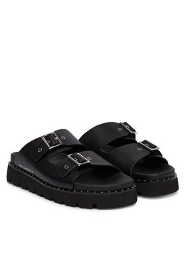 Karl Lagerfeld - KARL LAGERFELD Klapki Kaia KL81506 Czarny. Kolor: czarny. Materiał: skóra