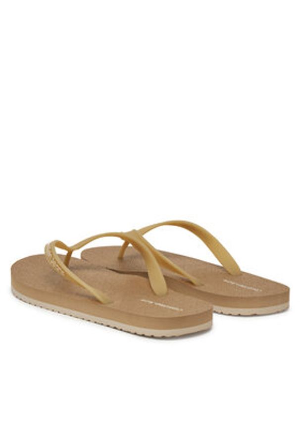 Calvin Klein Jeans Japonki Thong+ Tpu YM0YM01265 Beżowy. Kolor: beżowy. Materiał: syntetyk
