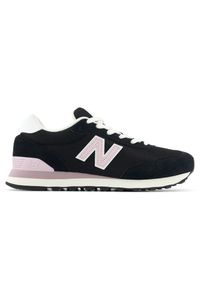 Buty damskie New Balance WL515CBR – czarne. Okazja: na co dzień. Kolor: czarny. Materiał: materiał, zamsz, syntetyk, guma, skóra. Szerokość cholewki: normalna. Wzór: motyw zwierzęcy, nadruk #1