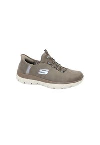 skechers - Buty do chodzenia damskie Skechers Brn Summit. Kolor: brązowy. Materiał: syntetyk, materiał. Szerokość cholewki: normalna. Sport: turystyka piesza