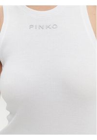 Pinko - PINKO Top 100822 A2C1 Biały Regular Fit. Kolor: biały. Materiał: bawełna