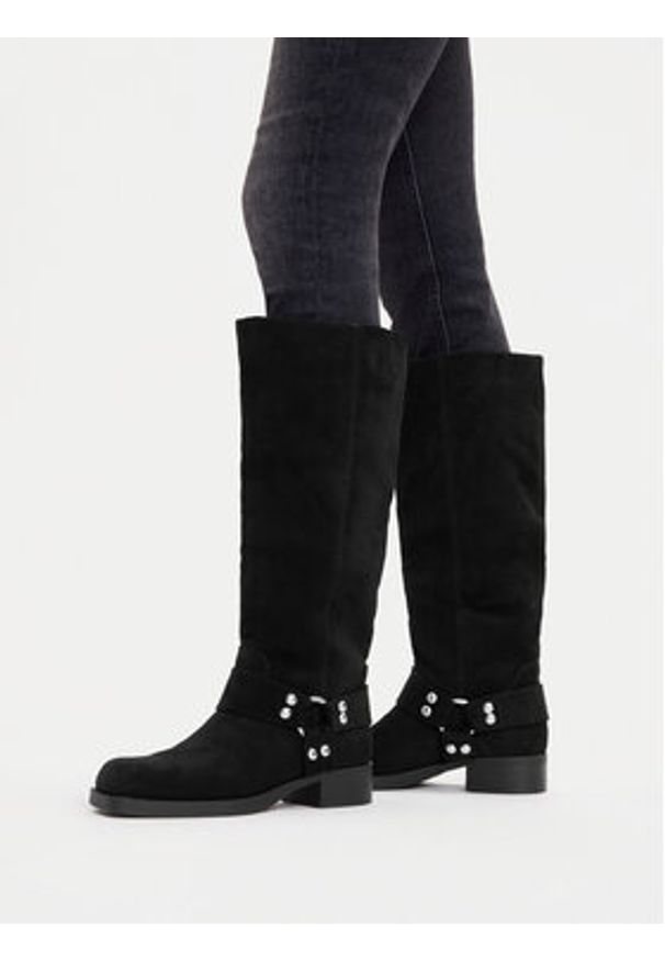 Jenny - JENNY Kowbojki CEO-HY80176-2 Czarny. Kolor: czarny. Materiał: materiał