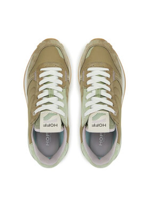 HOFF Sneakersy Xanthos 12517008 Khaki. Kolor: brązowy. Materiał: zamsz, skóra