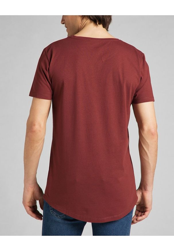 Lee - LEE SHAPED TEE MĘSKI T-SHIRT KOSZULKA FIRED BRICK L62JEPTM 112140416