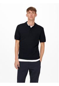 Only & Sons Polo Wyler 22022219 Granatowy Regular Fit. Typ kołnierza: polo. Kolor: niebieski. Materiał: wiskoza #5