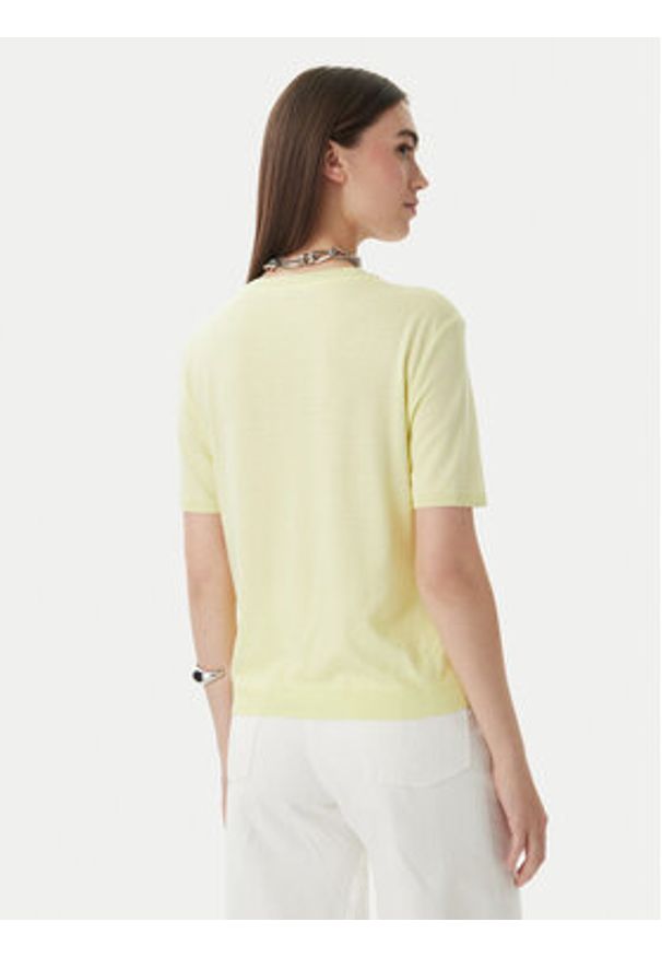 Patrizia Pepe T-Shirt 2M4542/J419-Y841 Żółty Regular Fit. Kolor: żółty. Materiał: bawełna