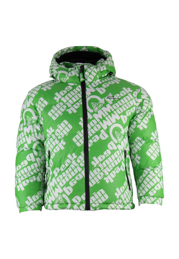 PEAK MOUNTAIN - Dziecięca kurtka puchowa Peak Mountain Elef. Kolor: zielony. Materiał: puch. Sezon: zima. Sport: narciarstwo