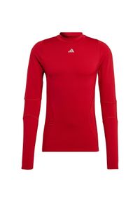 Adidas - Koszulka męska adidas Techfit COLD.RDY Long Sleeve. Kolor: czerwony. Długość rękawa: długi rękaw. Technologia: Techfit (Adidas) #1