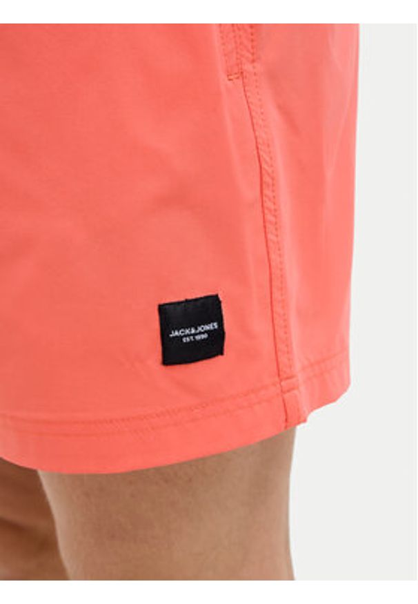 Jack & Jones - Jack&Jones Szorty kąpielowe Maui 12272776 Różowy Regular Fit. Kolor: różowy. Materiał: syntetyk