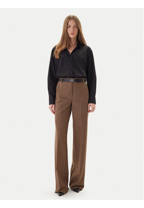 TOMMY HILFIGER - Tommy Hilfiger Koszula WW0WW45612 Czarny Relaxed Fit. Kolor: czarny. Materiał: bawełna