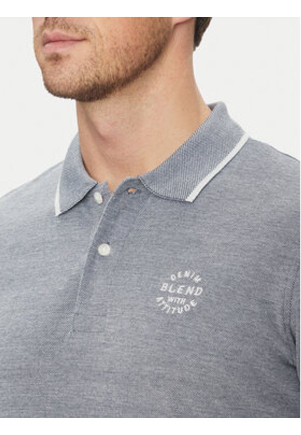 Blend Polo 20708180 Niebieski Regular Fit. Typ kołnierza: polo. Kolor: niebieski. Materiał: bawełna