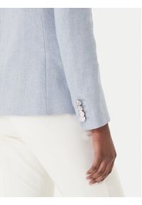 Marella Marynarka Bussola 2613041181 Błękitny Regular Fit. Kolor: niebieski. Materiał: len #5