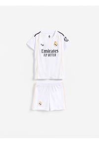 Reserved - Komplet Real Madrid - biały. Kolor: biały. Materiał: dzianina. Wzór: gładki #1