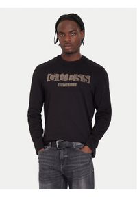 Guess Longsleeve M5BI10 K8FQ4 Czarny Regular Fit. Kolor: czarny. Materiał: bawełna. Długość rękawa: długi rękaw