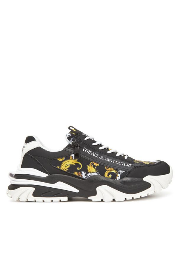 Versace Jeans Couture Sneakersy 78YA3SI5 Czarny. Kolor: czarny. Materiał: materiał