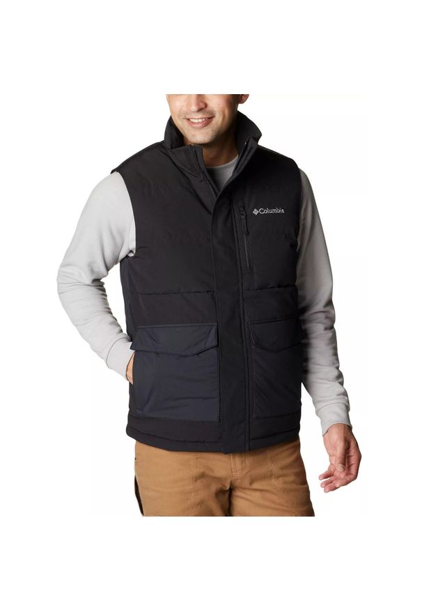columbia - Kamizelka męskie Columbia Marquam Peak Fusion. Kolor: czarny. Materiał: poliester, materiał