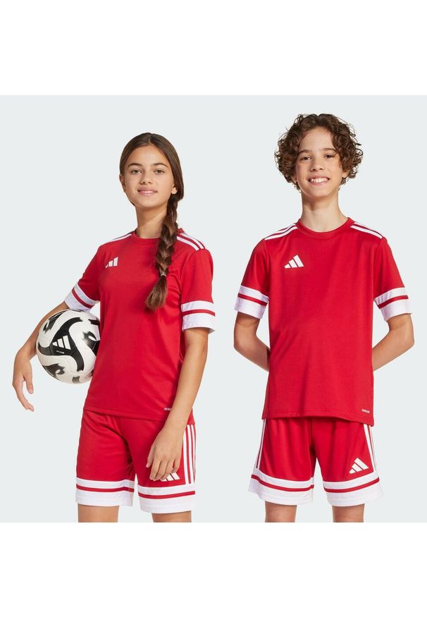 Adidas - Koszulka Squadra 25 Kids. Kolor: biały, czerwony, wielokolorowy. Materiał: materiał