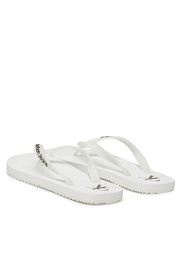 Calvin Klein Jeans Japonki Beach Sandal Transparent Tpu YW0YW01829 Biały. Kolor: biały
