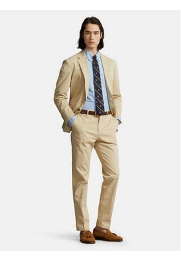 Polo Ralph Lauren Koszula Cupdppcs 710792041002 Błękitny Custom Fit. Typ kołnierza: polo. Kolor: niebieski. Materiał: bawełna