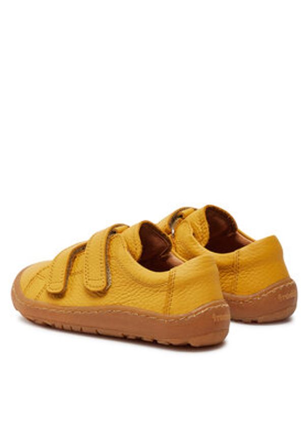 Froddo Sneakersy Barefoot Base G3130240-6 S Żółty. Kolor: żółty. Materiał: skóra