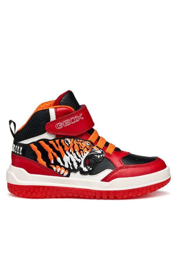 Sneakersy Geox. Kolor: czerwony