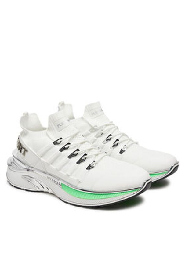 Plein Sport Sneakersy PADS USC0579 STE003N Biały. Kolor: biały. Materiał: materiał