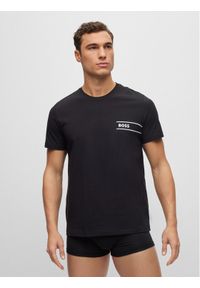 BOSS - Boss T-Shirt 50489442 Czarny Regular Fit. Kolor: czarny. Materiał: bawełna