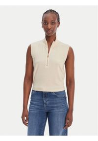 Liu Jo Sport Top TA6174 J3845 Écru Regular Fit. Materiał: wiskoza. Styl: sportowy #1