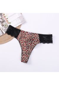 Intica - Majtki z koronką na biodrach z kokardką Ainikki. Kolor: wielokolorowy. Materiał: koronka. Wzór: koronka #1