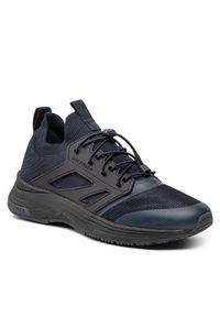 TOMMY HILFIGER - Tommy Hilfiger Sneakersy Modern Prep Sneaker Knit FM0FM04233 Granatowy. Kolor: niebieski. Materiał: materiał #7