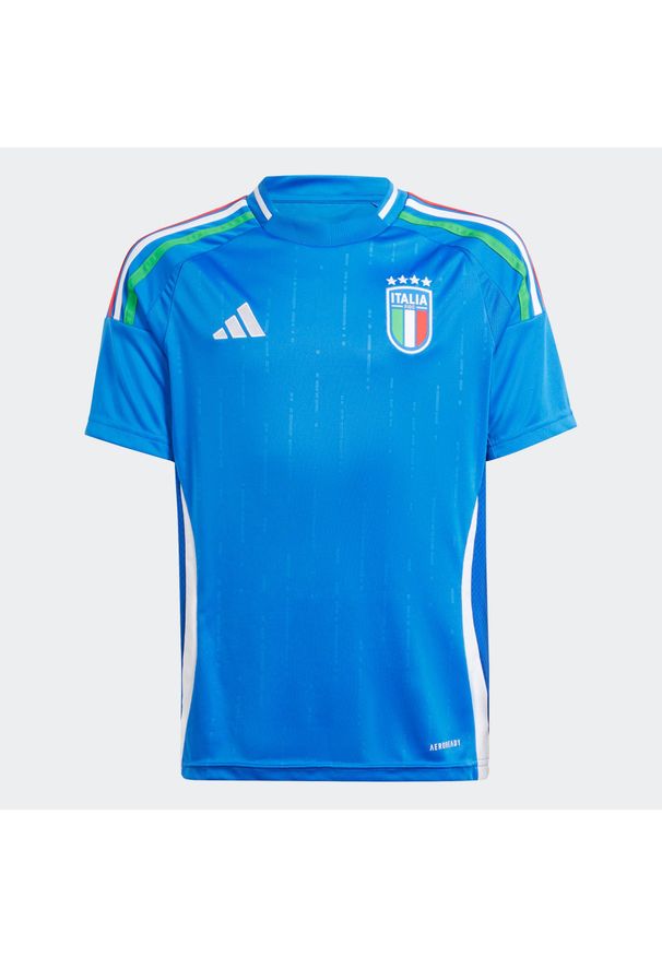 Adidas - Koszulka piłkarska dla dzieci ADIDAS Włochy EURO 2024 domowa. Kolor: niebieski. Sport: piłka nożna