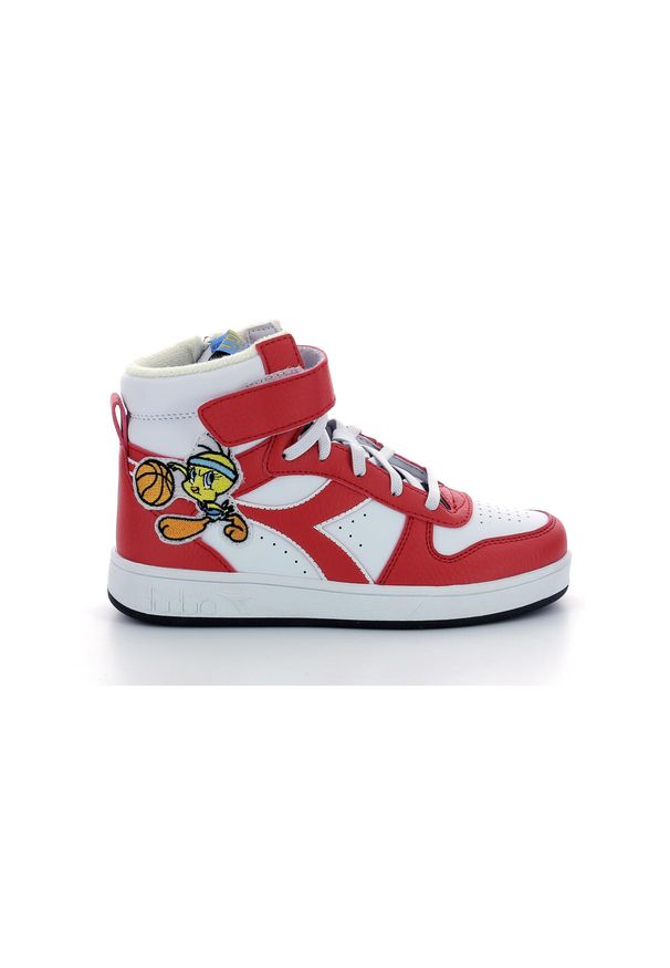 Diadora - Sneakersy dziecięce DIADORA MAGIC BASKET MID TWEETY PS 30. Kolor: czerwony. Sport: turystyka piesza