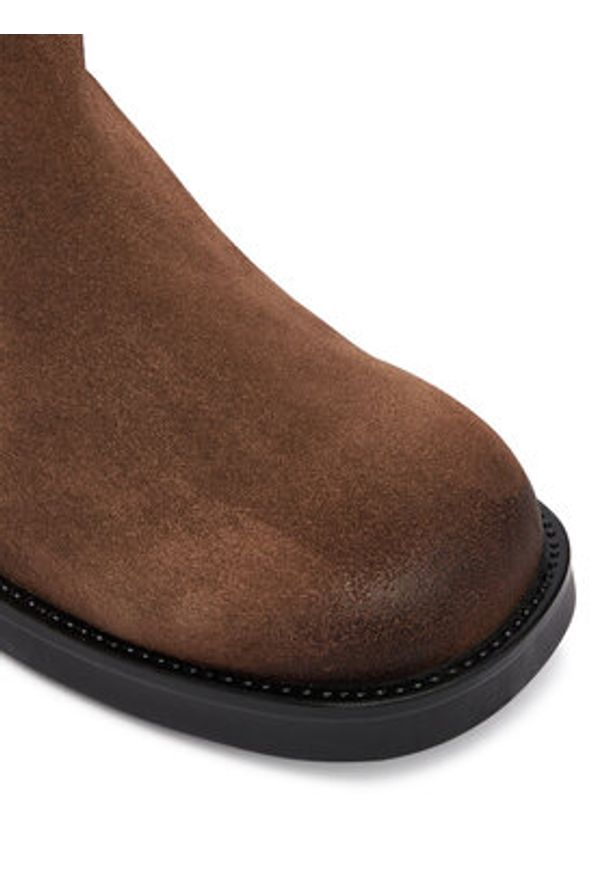 Steve Madden Kozaki Banner SM11003092 Brązowy. Kolor: brązowy. Materiał: zamsz, skóra