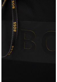 BOSS - Boss Plecak 50466404 męski kolor czarny duży gładki. Kolor: czarny. Wzór: gładki #4
