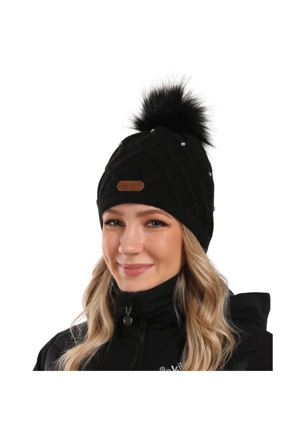 Czapka damska Kilpi ALEN-W. Kolor: czarny. Materiał: wełna. Styl: sportowy