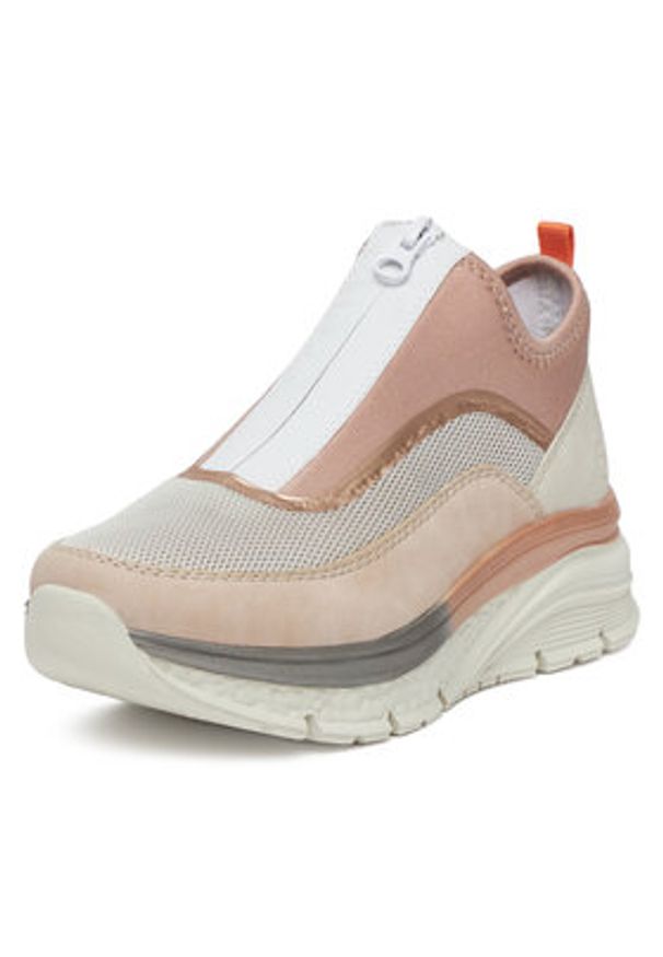 Rieker Sneakersy 48053-31 Różowy. Kolor: różowy. Materiał: materiał